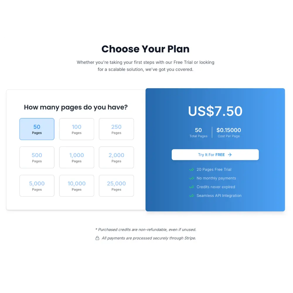 simple pricing